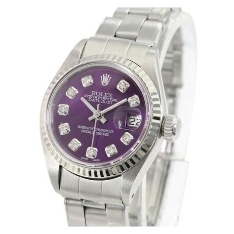 rolex purple face watch women 2 tone 28|Rolex lady Datejust fluted.